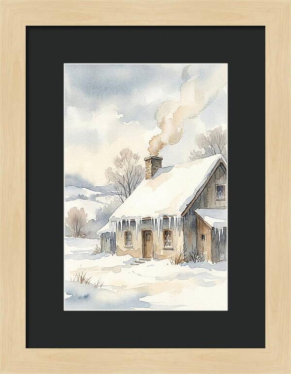 Winter House With Icicles