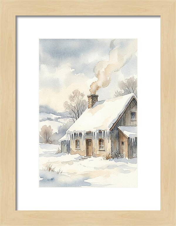 Winter House With Icicles