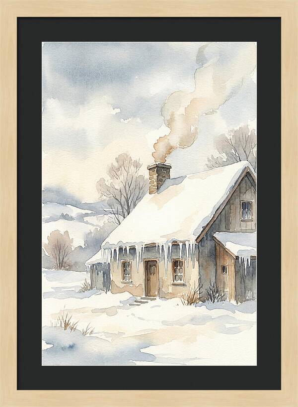 Winter House With Icicles