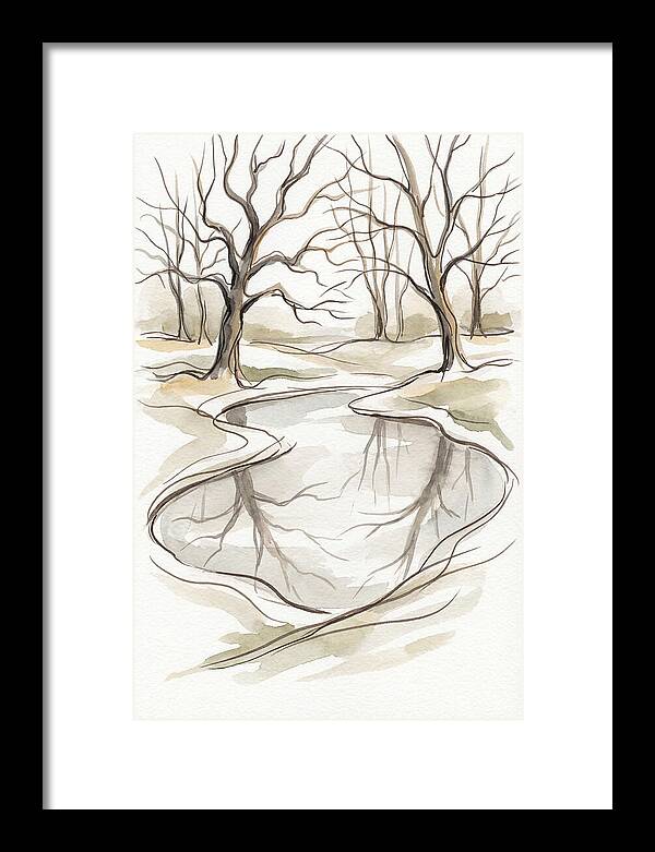 Winter Ice Skating Pond
