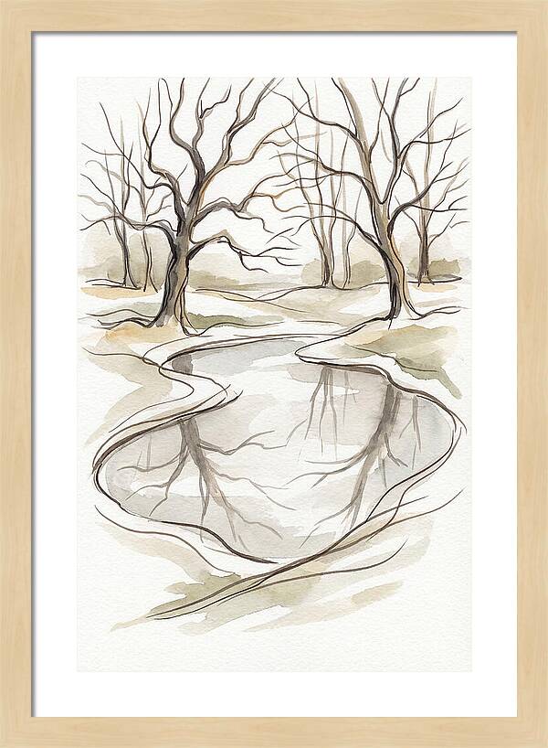 Winter Ice Skating Pond