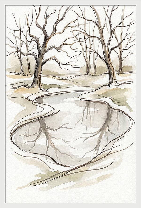 Winter Ice Skating Pond