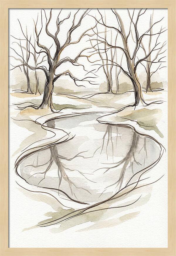 Winter Ice Skating Pond