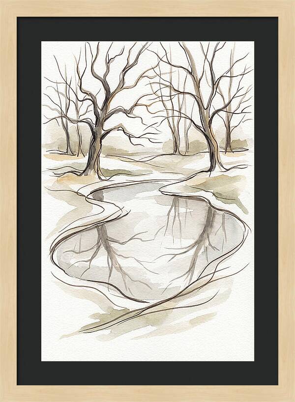 Winter Ice Skating Pond