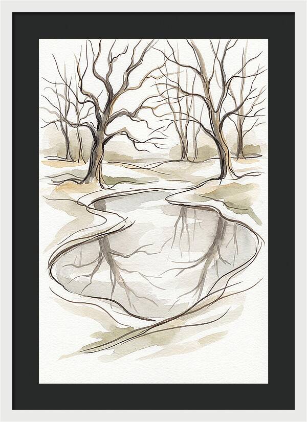 Winter Ice Skating Pond