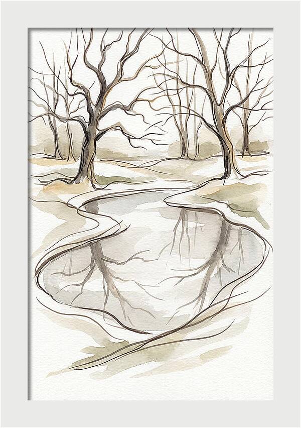 Winter Ice Skating Pond
