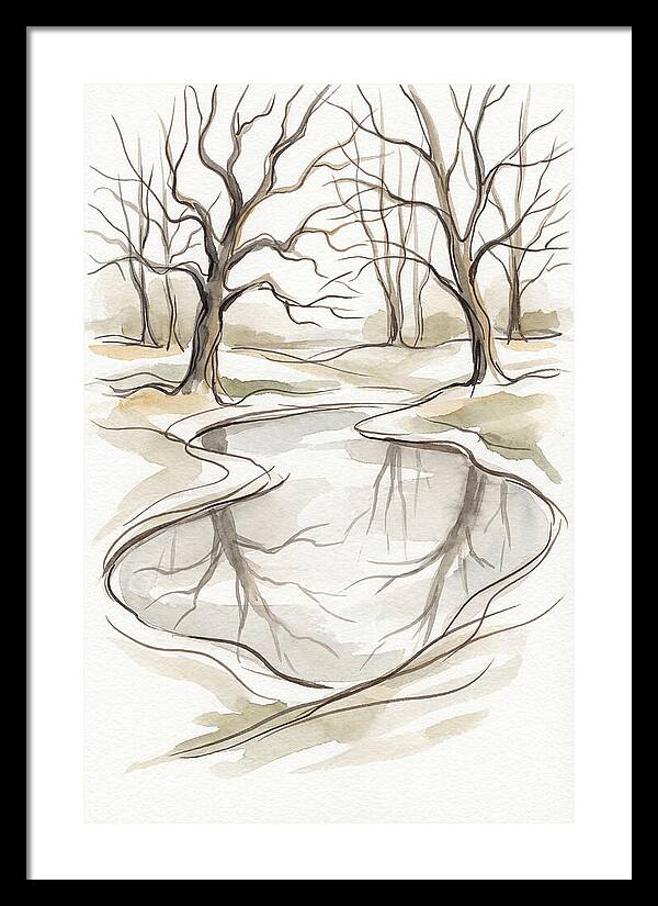 Winter Ice Skating Pond