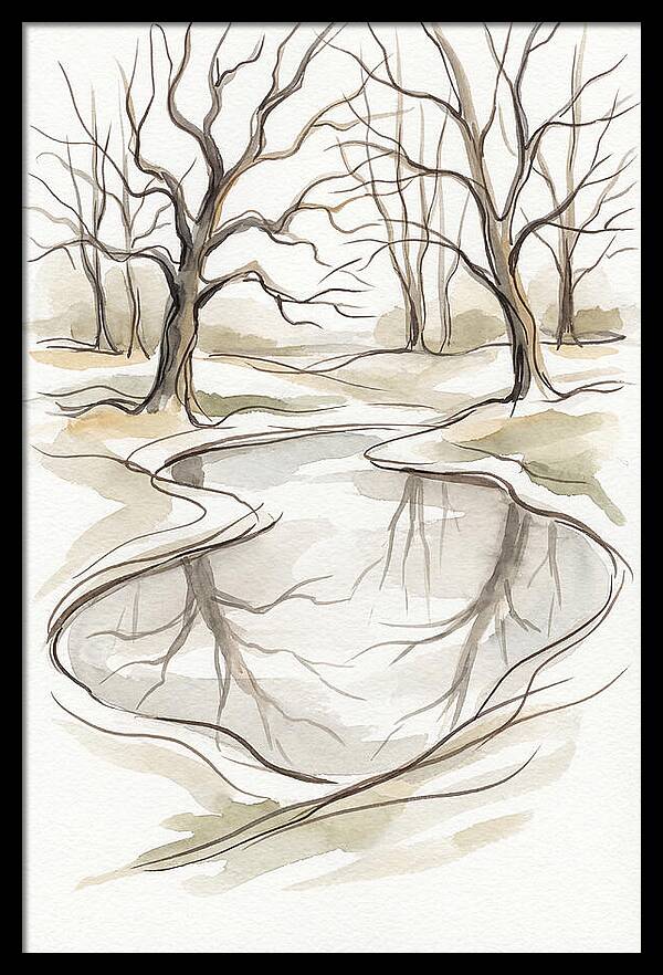 Winter Ice Skating Pond