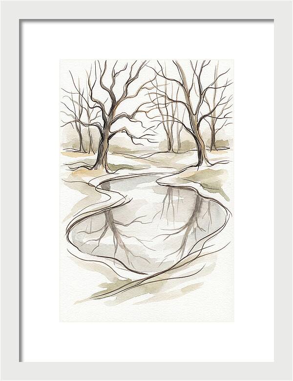 Winter Ice Skating Pond