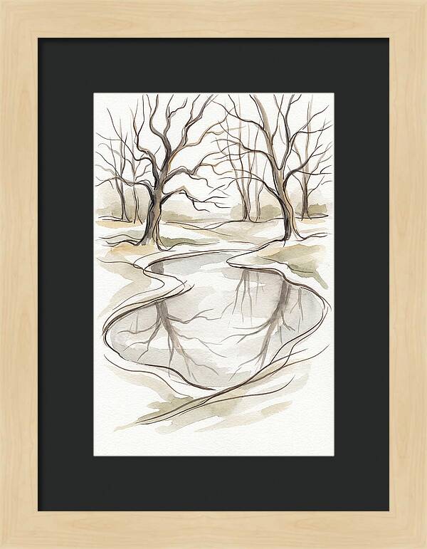 Winter Ice Skating Pond