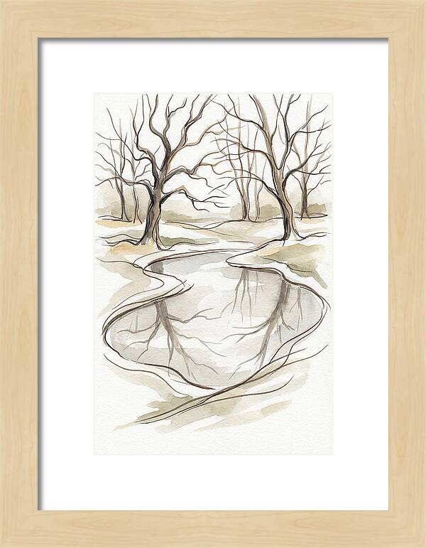 Winter Ice Skating Pond