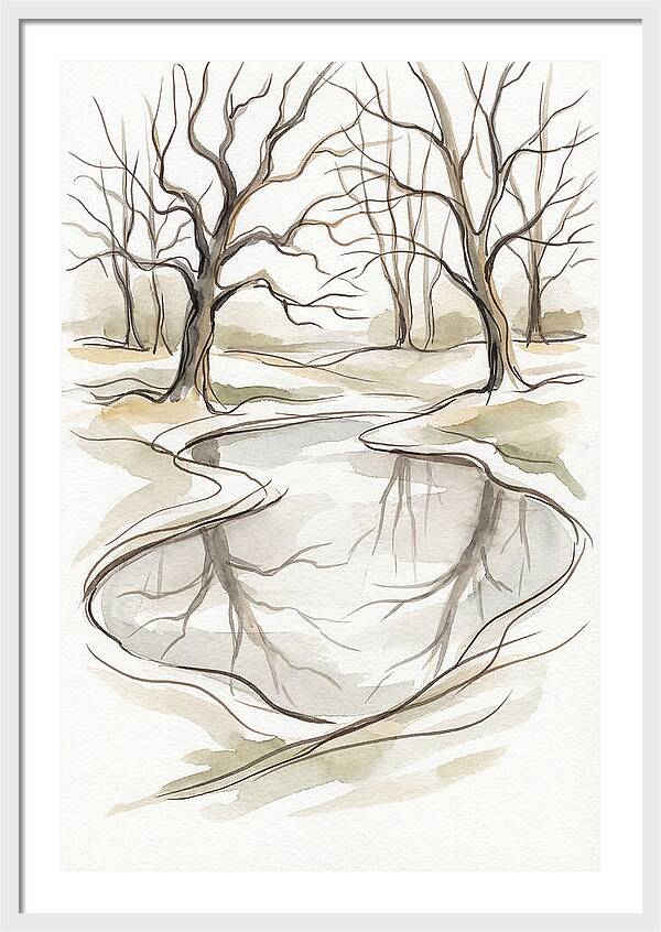 Winter Ice Skating Pond