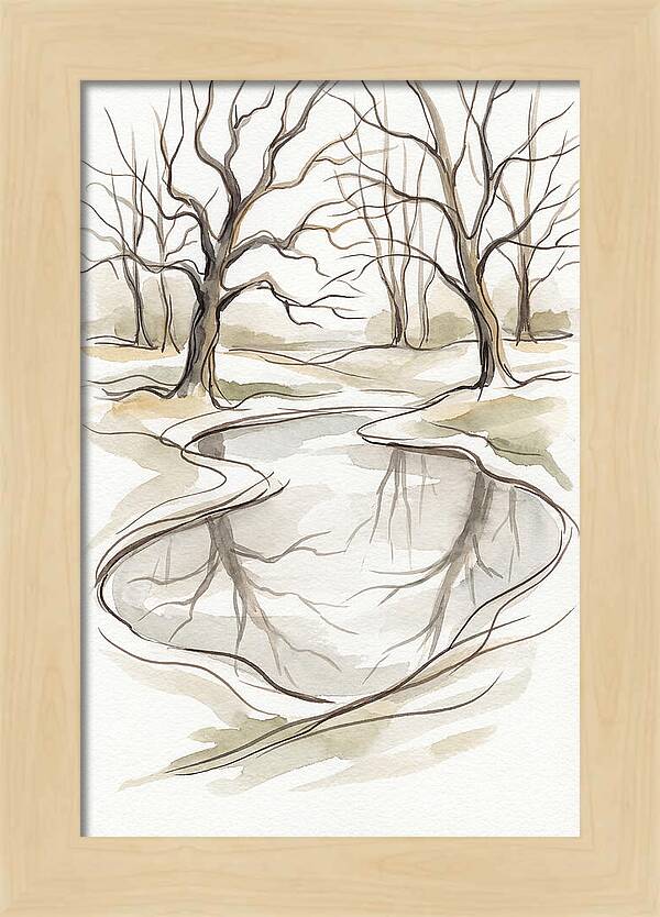 Winter Ice Skating Pond