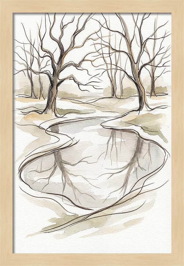 Winter Ice Skating Pond