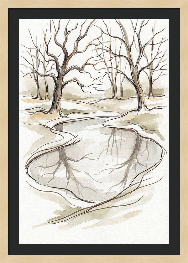 Winter Ice Skating Pond