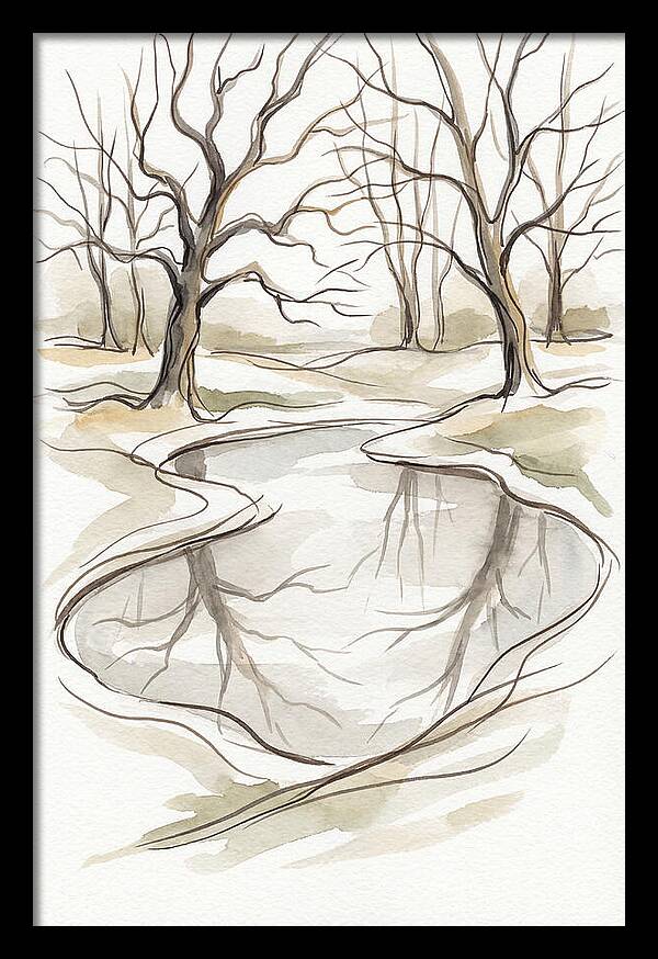 Winter Ice Skating Pond