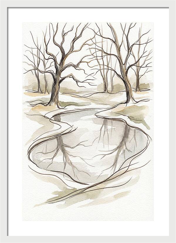 Winter Ice Skating Pond