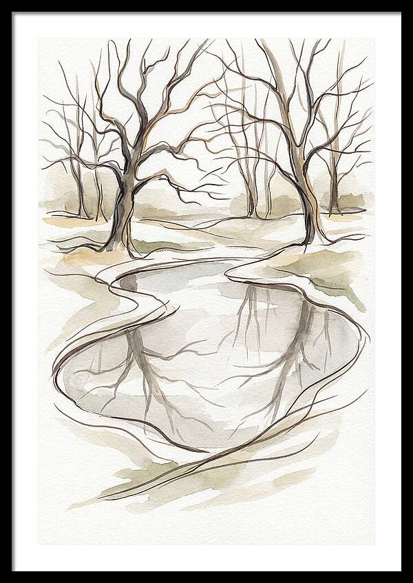 Winter Ice Skating Pond