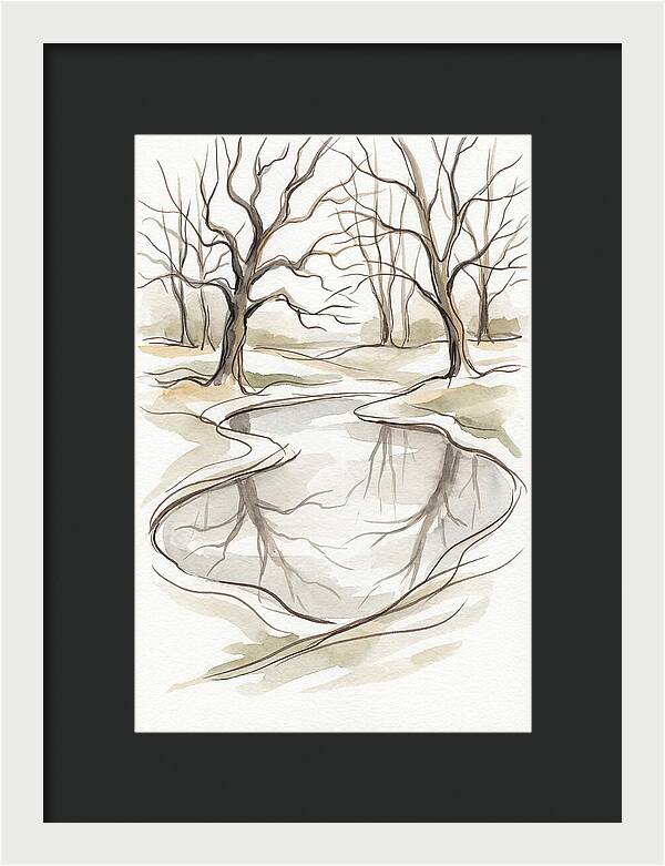 Winter Ice Skating Pond