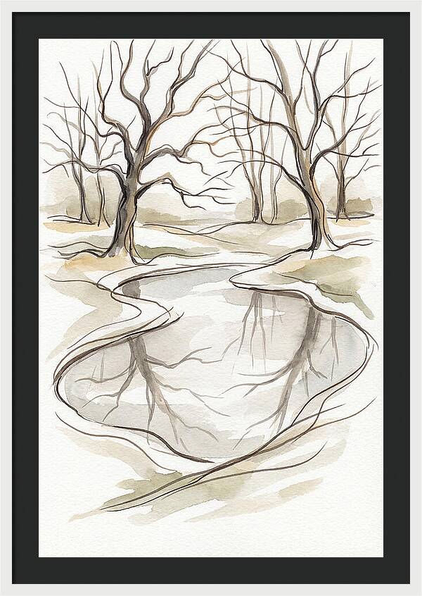 Winter Ice Skating Pond