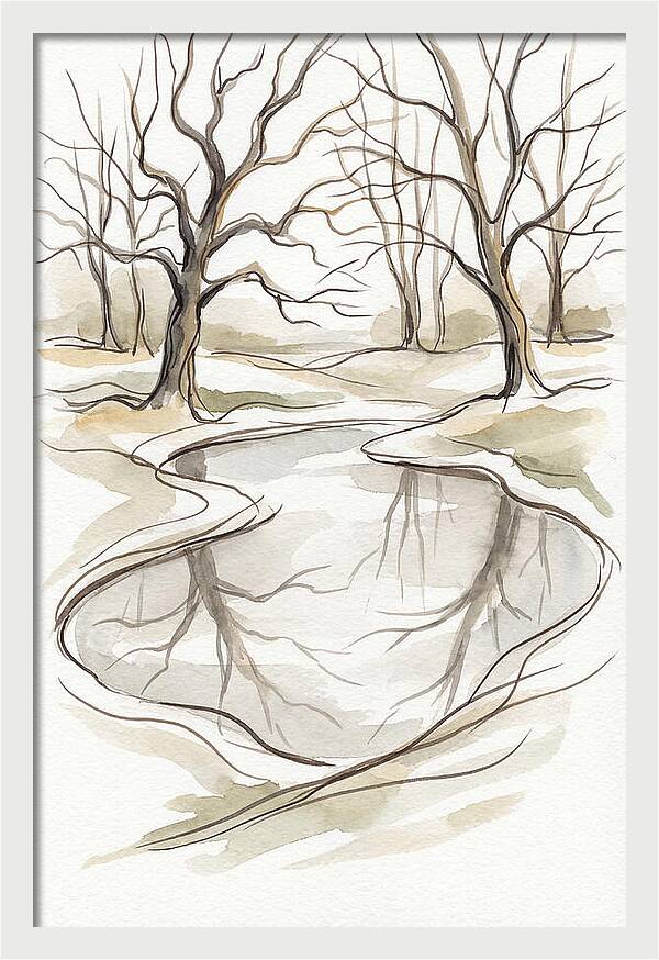 Winter Ice Skating Pond