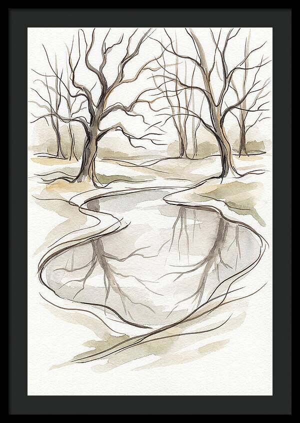Winter Ice Skating Pond