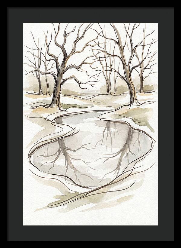 Winter Ice Skating Pond