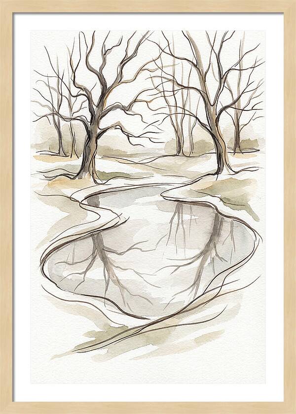 Winter Ice Skating Pond