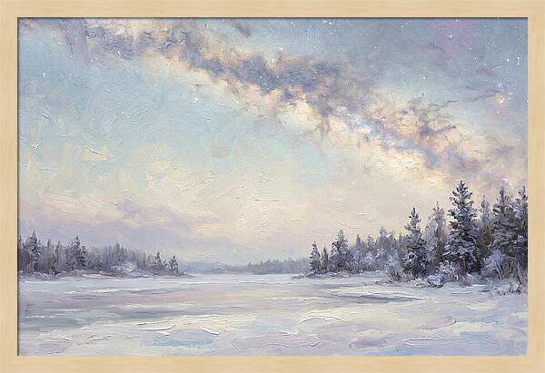 Winter Milky Way Over Ice