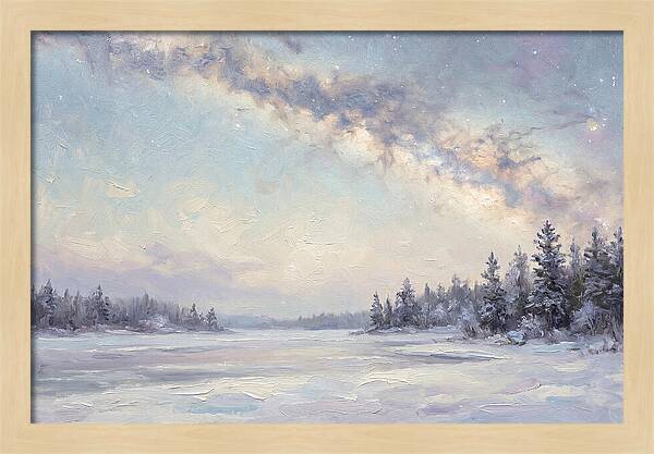 Winter Milky Way Over Ice