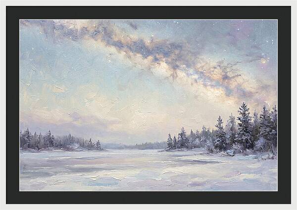 Winter Milky Way Over Ice
