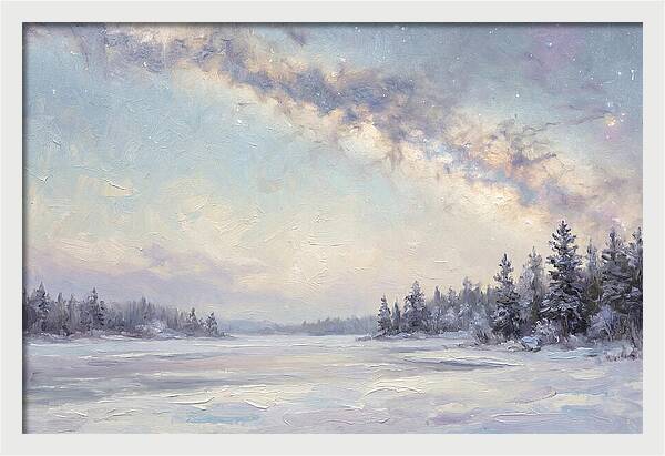 Winter Milky Way Over Ice