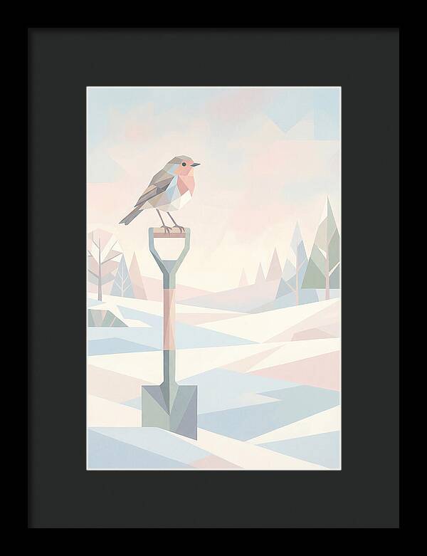 Winter Robin On Spade Handle