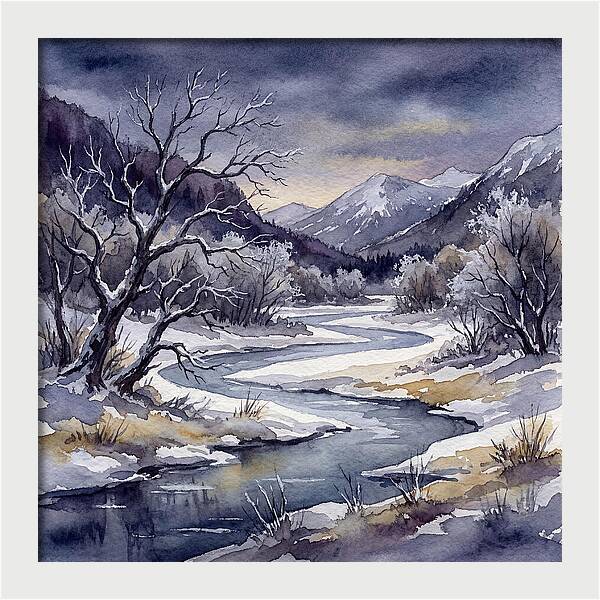Winter Serenity In Watercolor