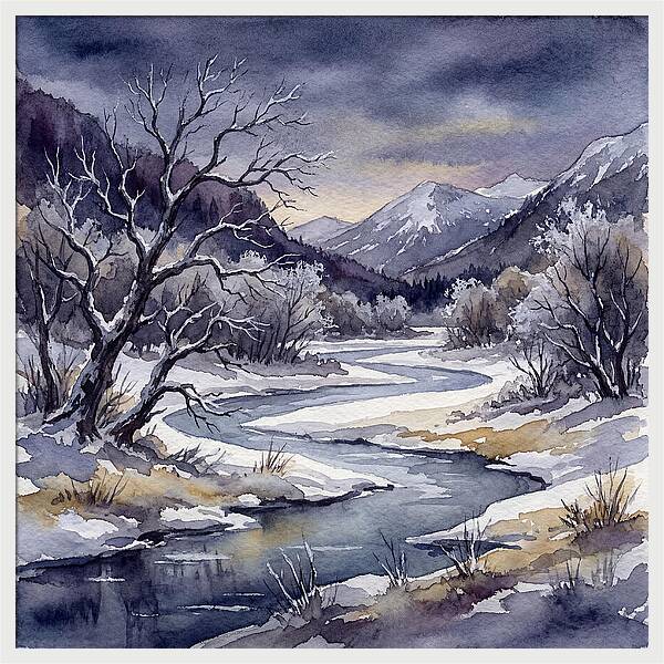 Winter Serenity In Watercolor