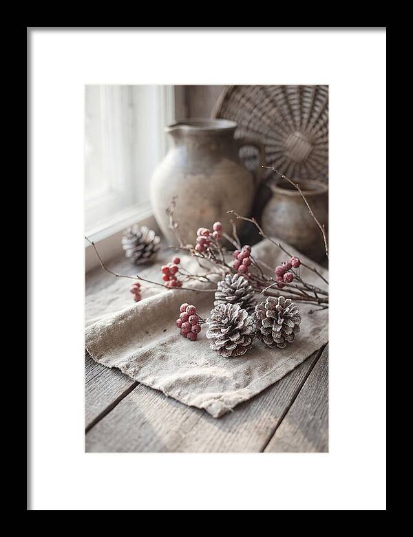 Winter Still Life With Pine Cones