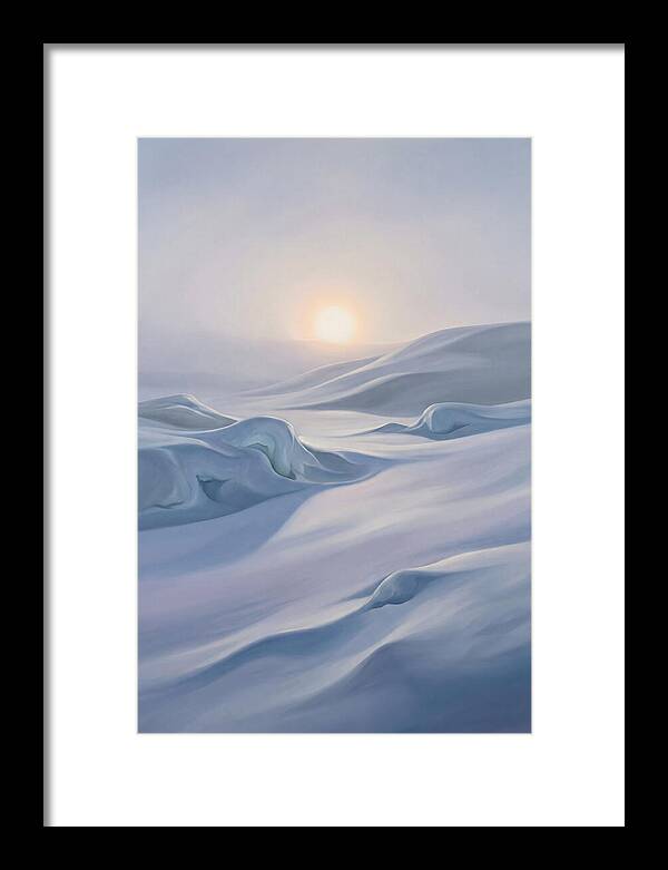 Winter Sun Over Snowy Landscape