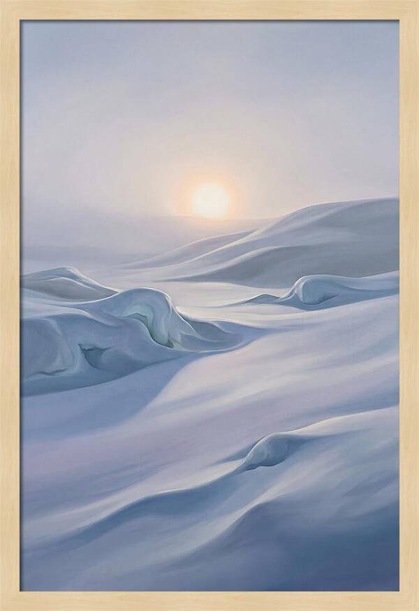 Winter Sun Over Snowy Landscape