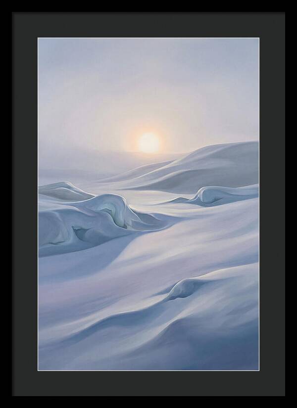 Winter Sun Over Snowy Landscape