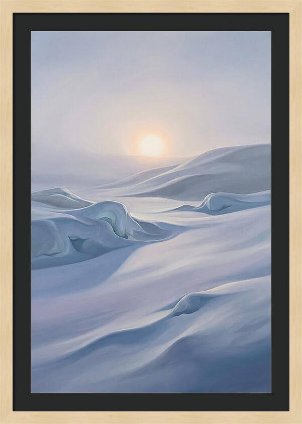 Winter Sun Over Snowy Landscape
