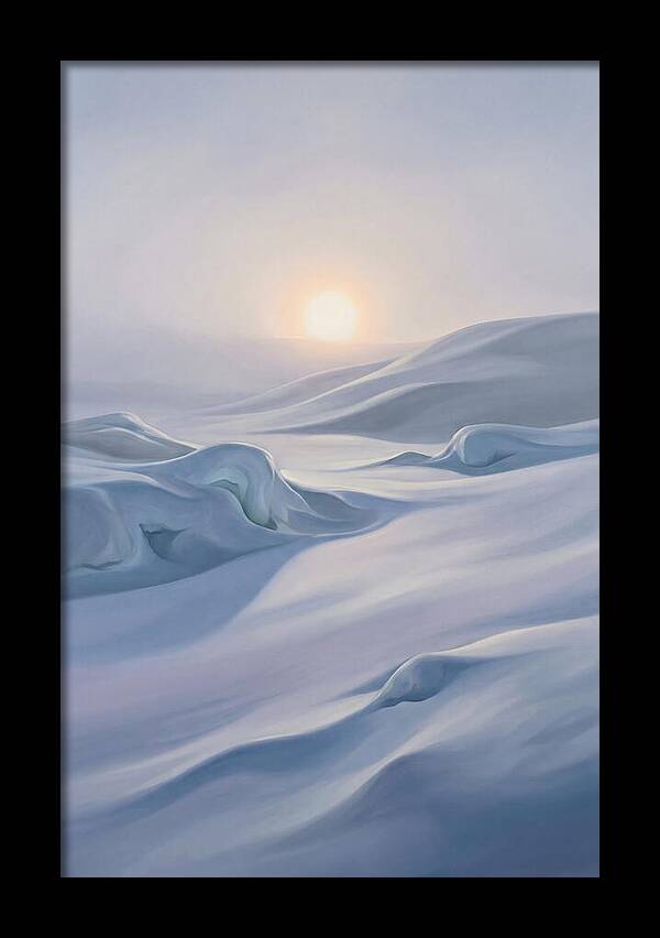 Winter Sun Over Snowy Landscape