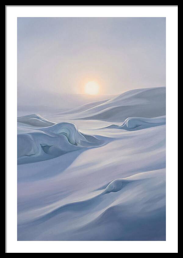Winter Sun Over Snowy Landscape