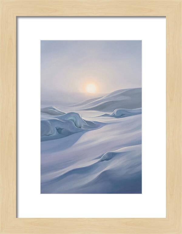 Winter Sun Over Snowy Landscape
