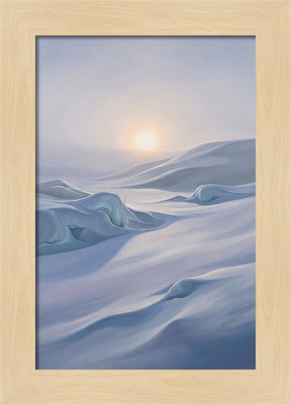 Winter Sun Over Snowy Landscape