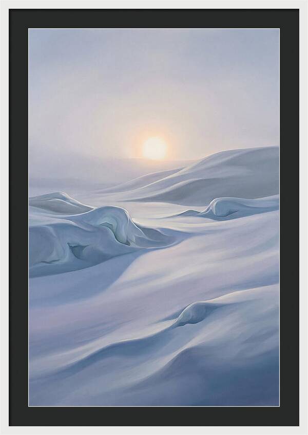 Winter Sun Over Snowy Landscape