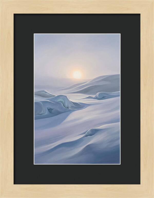 Winter Sun Over Snowy Landscape