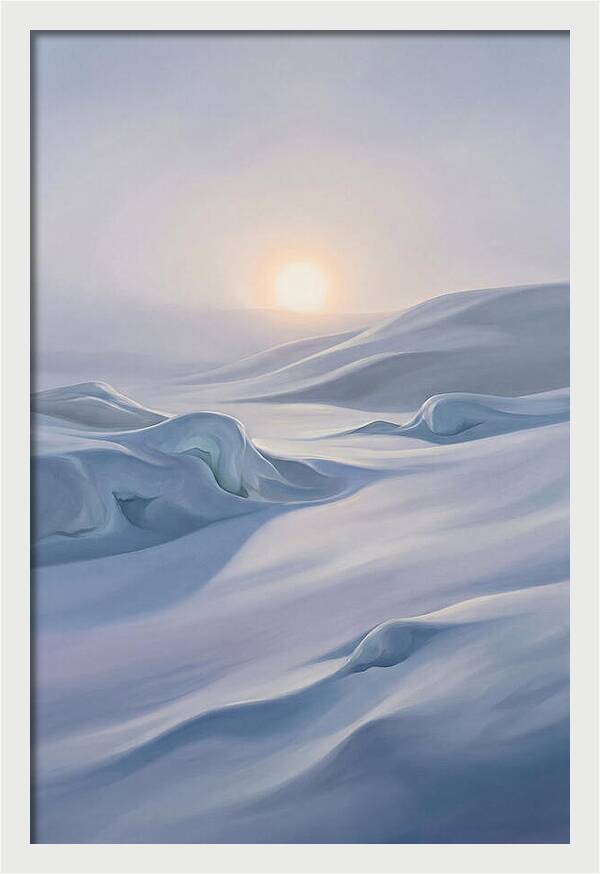 Winter Sun Over Snowy Landscape
