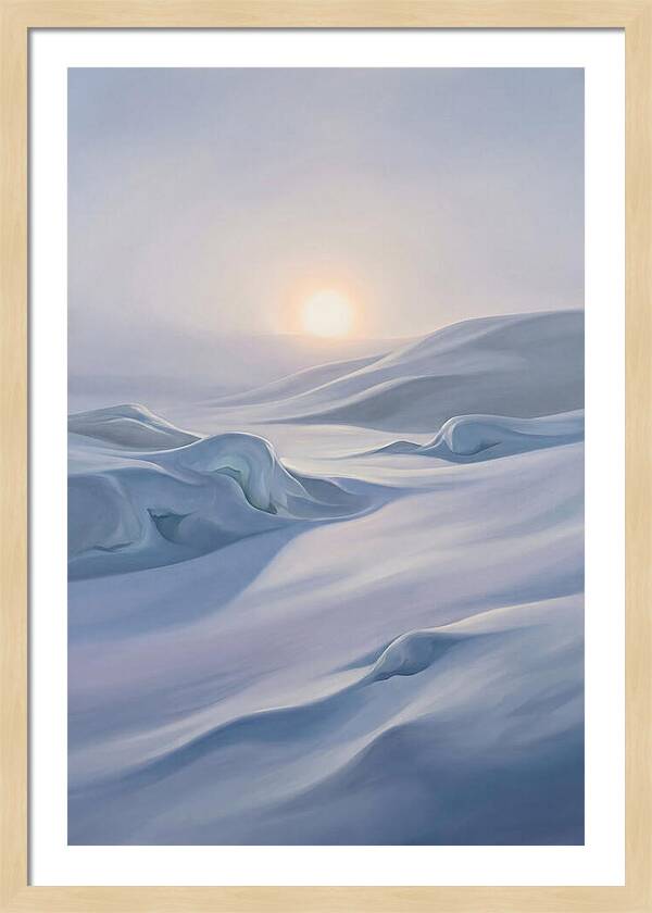 Winter Sun Over Snowy Landscape