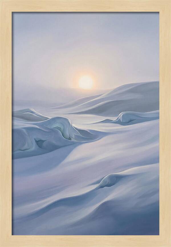 Winter Sun Over Snowy Landscape
