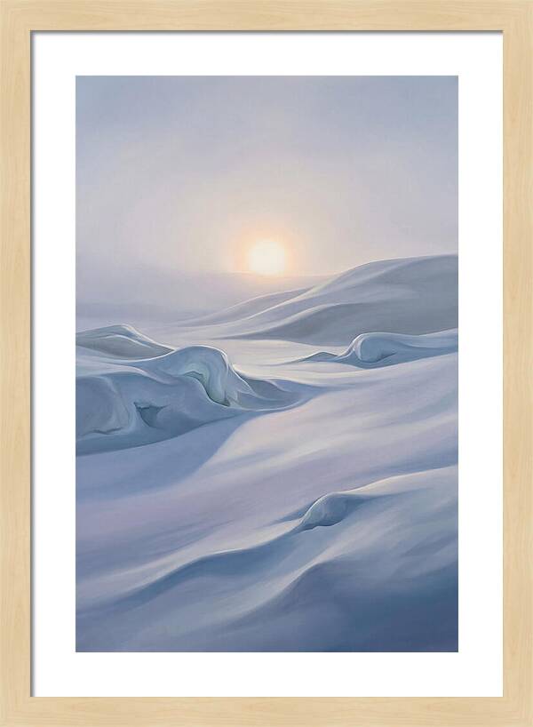 Winter Sun Over Snowy Landscape